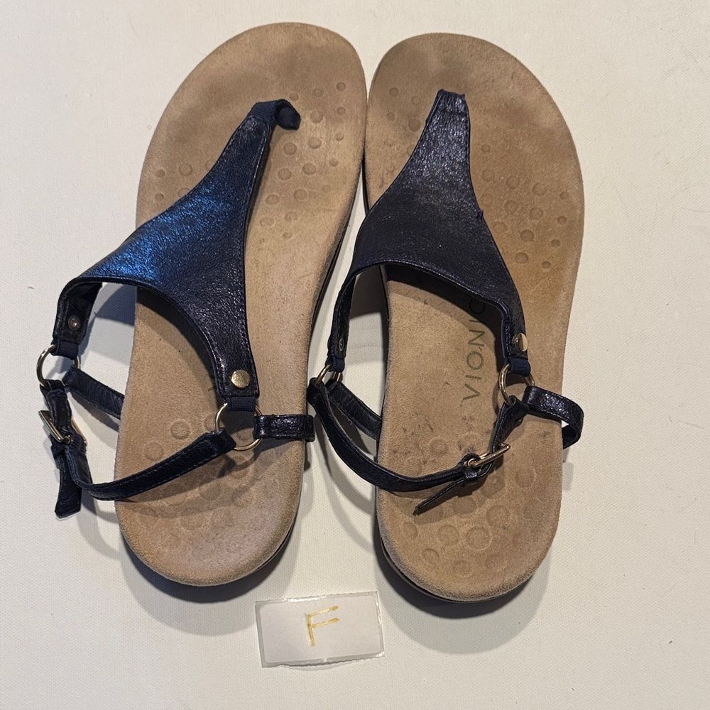 Vionic Black Leather Sandals - Picture 3 of 3